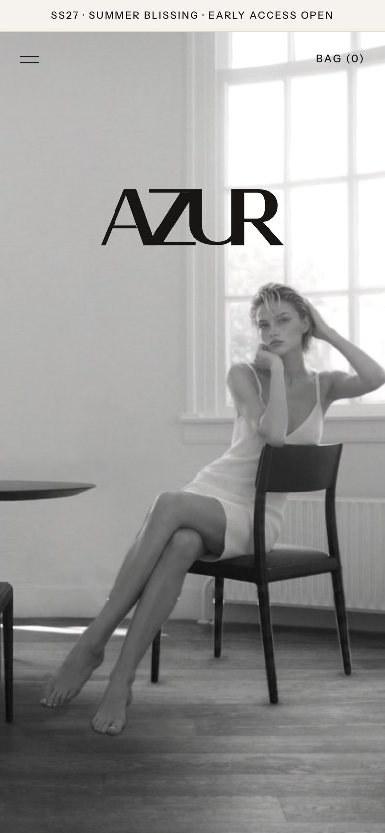 The AZUR website on mobile